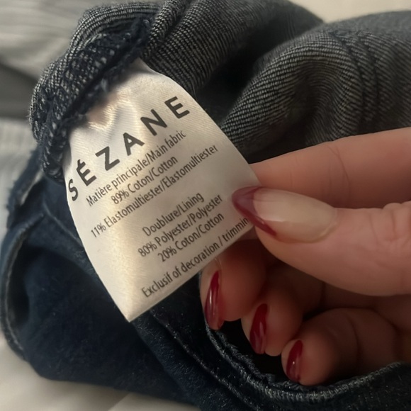 Sezane Bootcut Dark Denim Denim Trouser - Picture 9 of 9